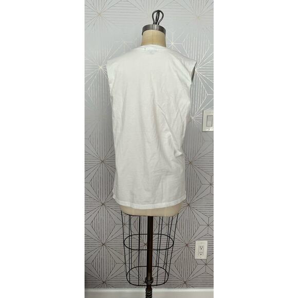 LA Girl white black tank top Forever 21 Los Angeles Size Large - Picture 7 of 7